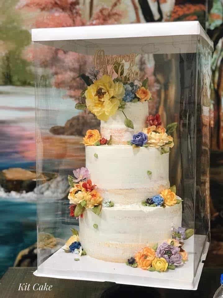 hộp đựng bánh kem , quà tăng trong suốt size 40cm cao 60cm